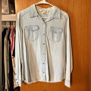 Jones New York Light Blue Denim Shirt